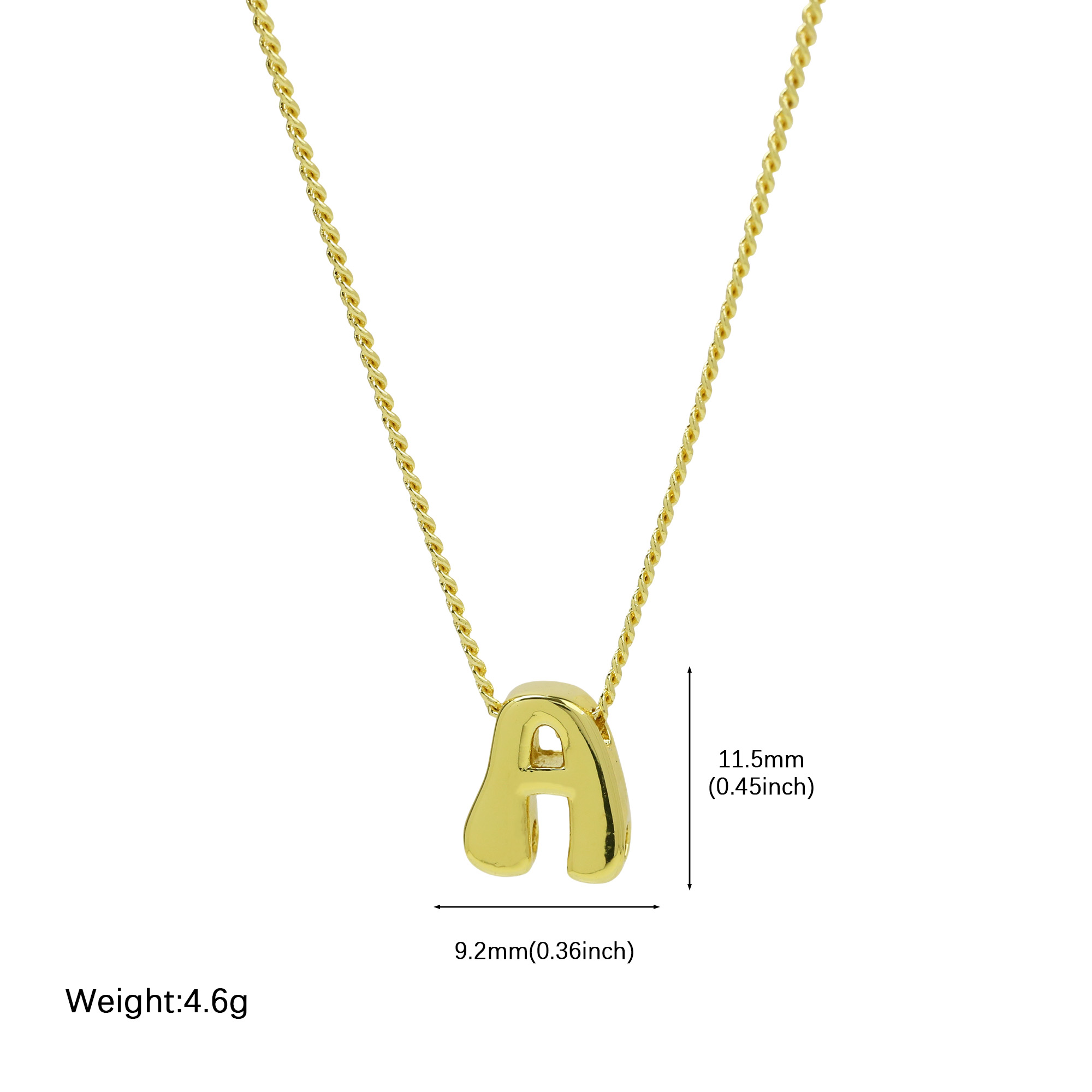 Initial Letter Pendant Necklaces