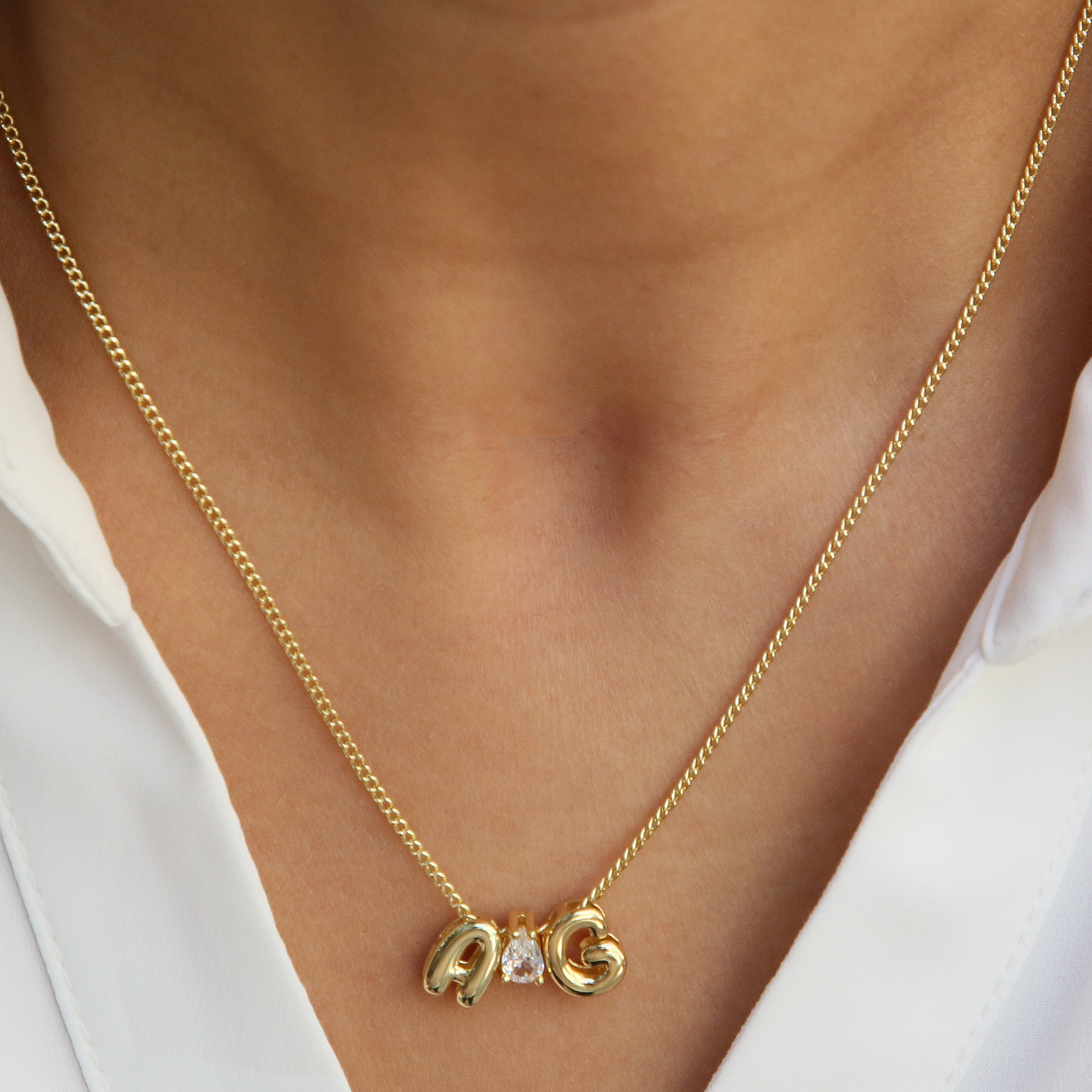 12 Month Birth Stone Water Drop Pendant