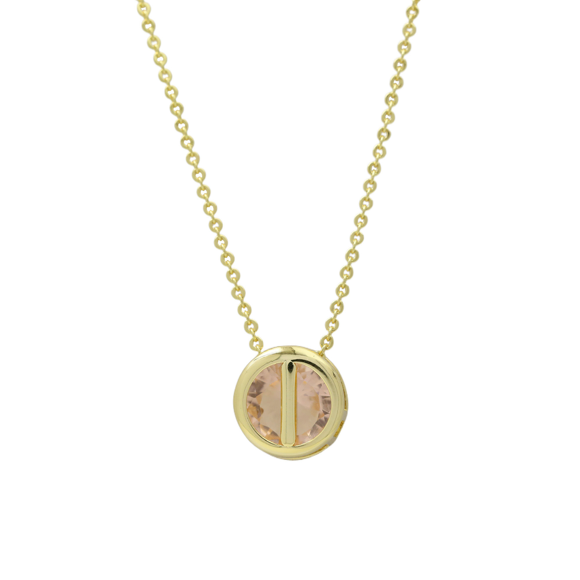 Initial Pink Zircon Letter  Pendant Necklaces