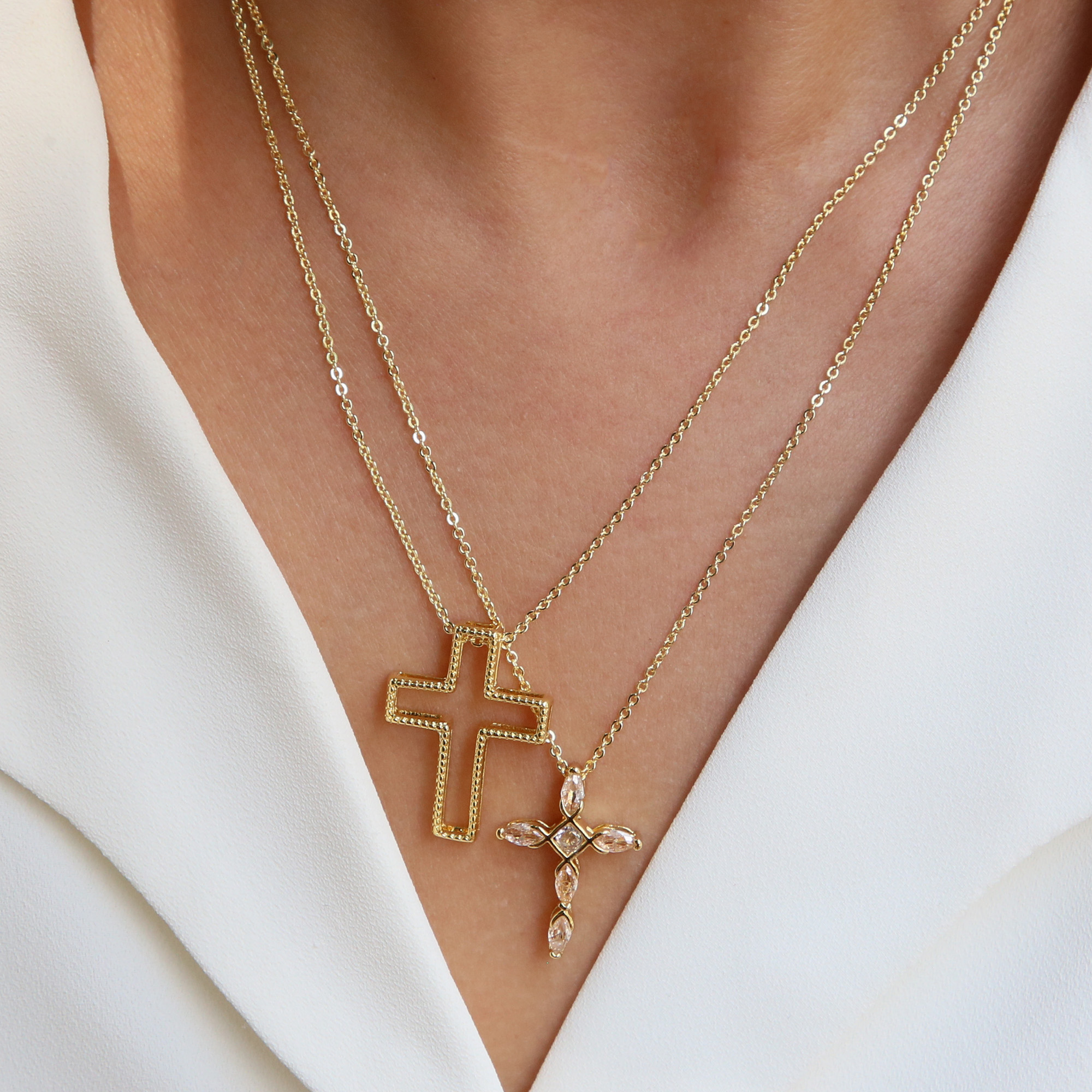 Detachable Cross Pendant Necklace
