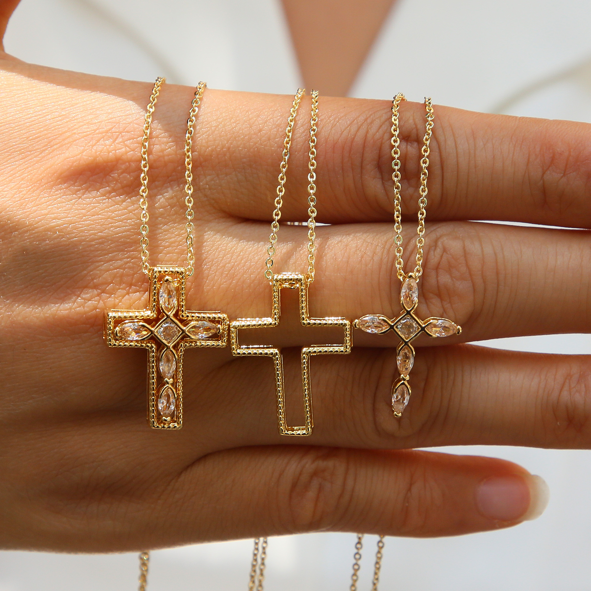 Detachable Cross Pendant Necklace