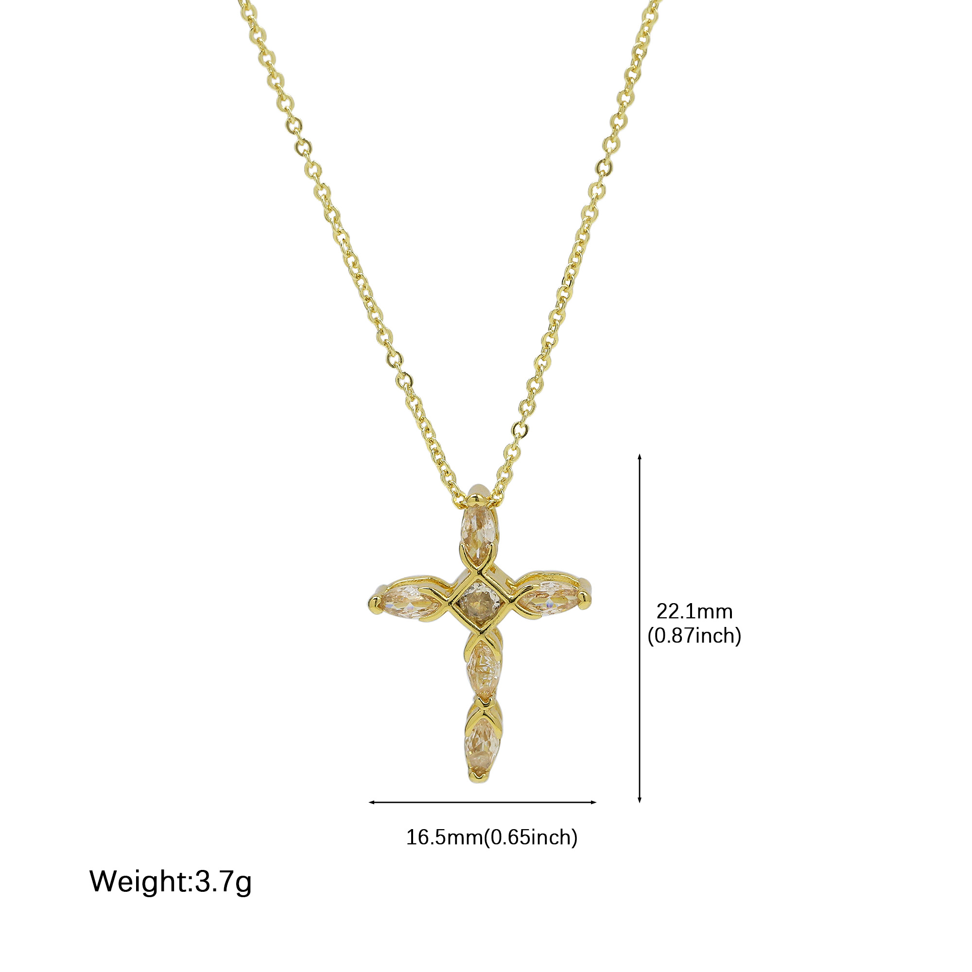 Detachable Cross Pendant Necklace