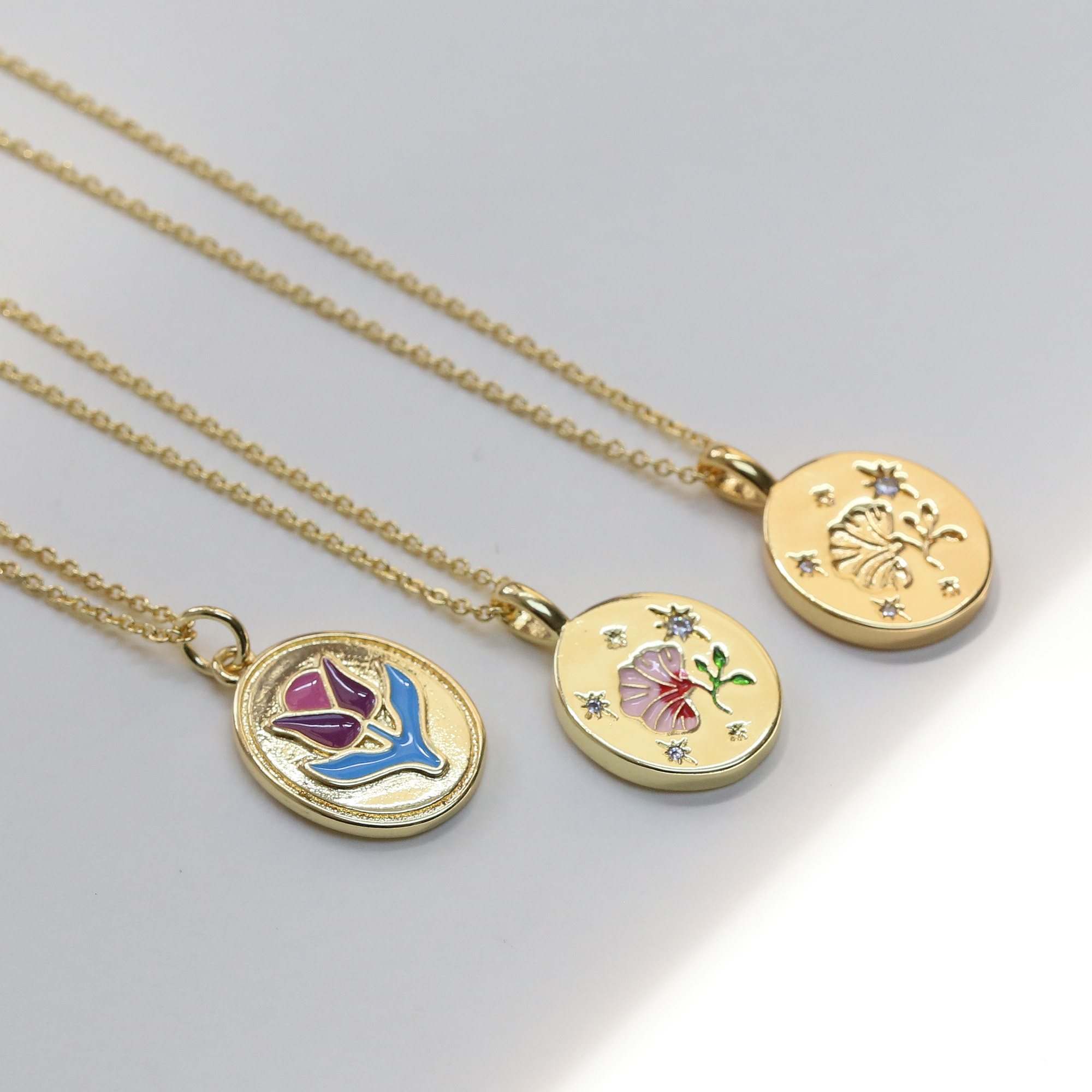 Flower Pendant Necklaces