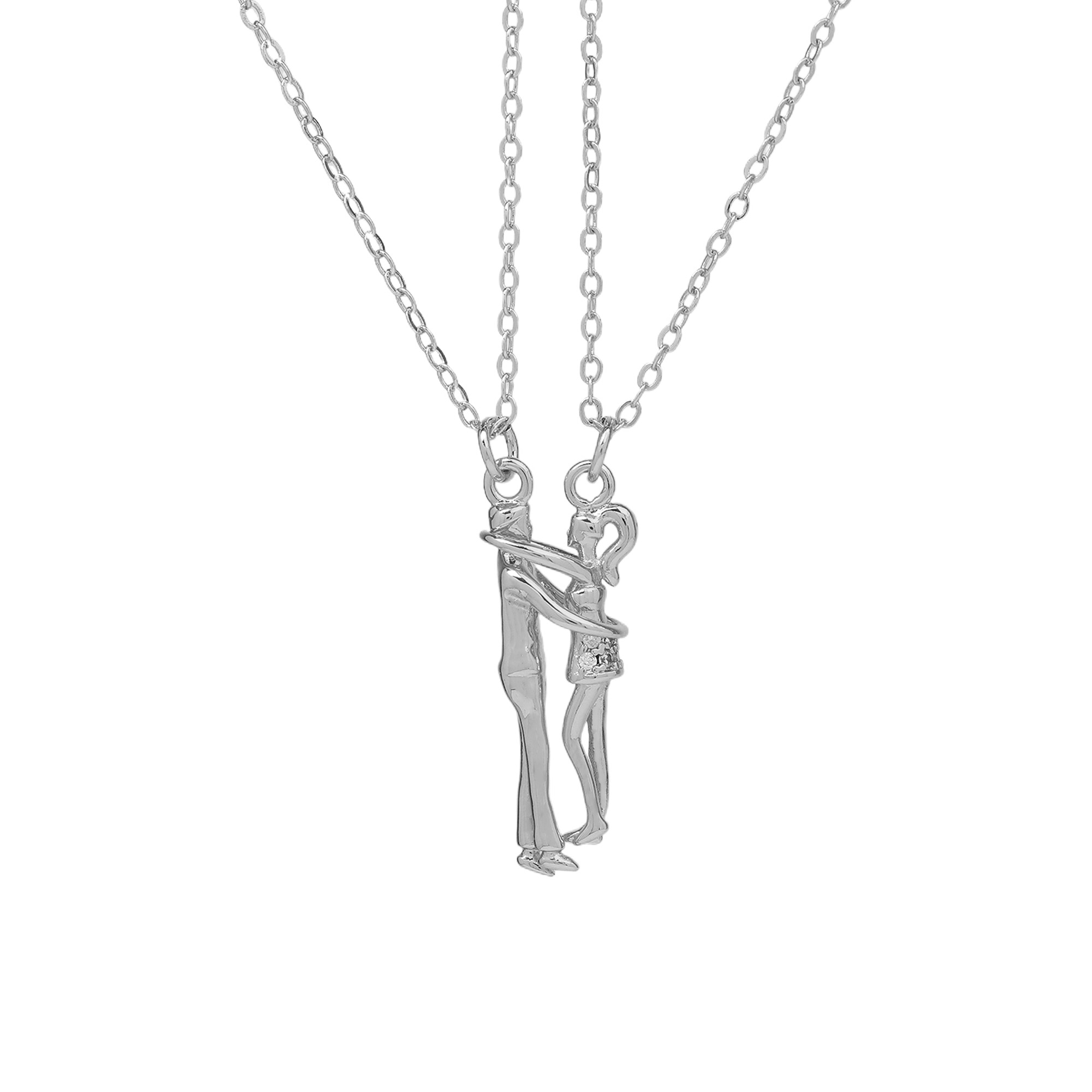 Hug Couple Pendant Necklace