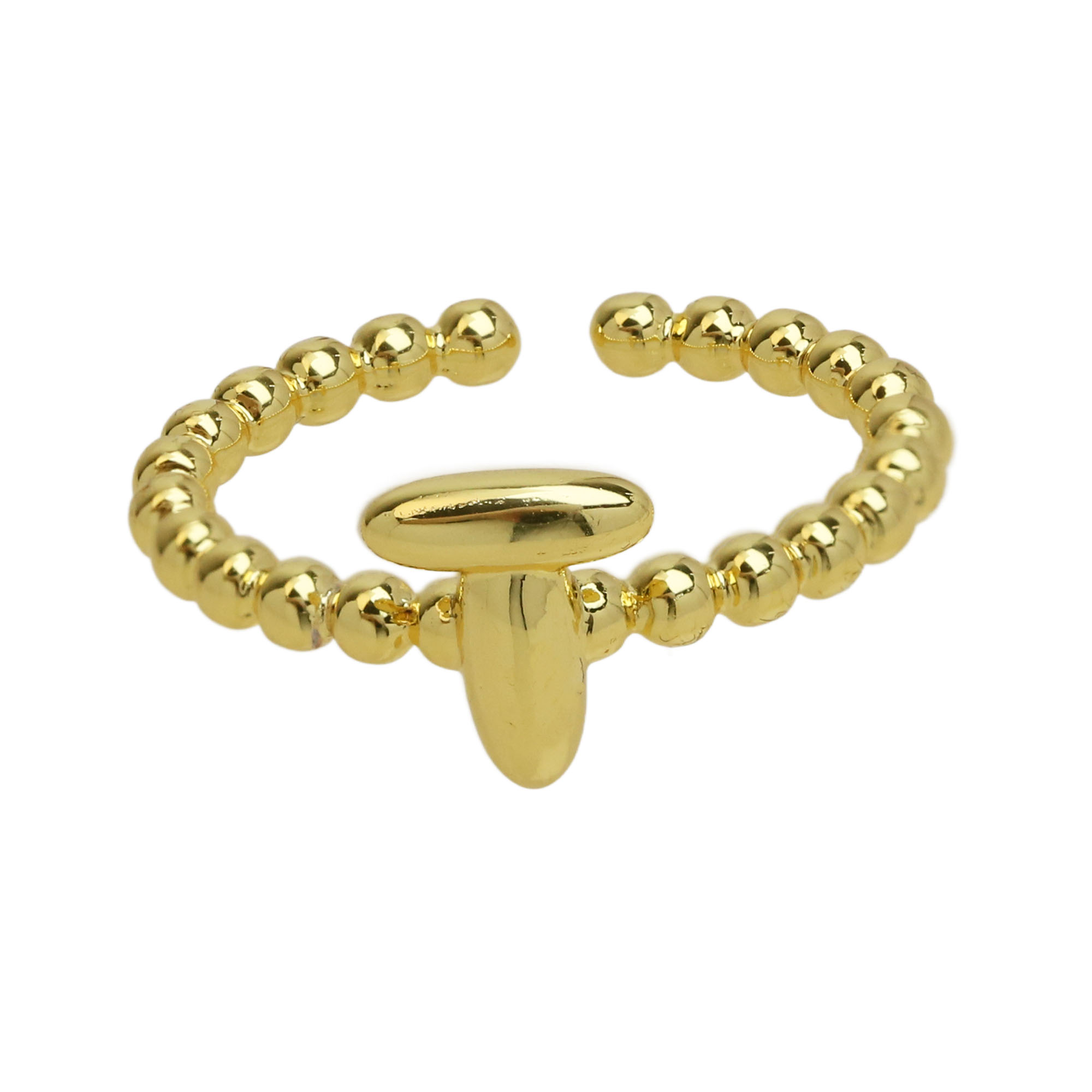 Glossy Bubble Initial Letter Alphabet Rings