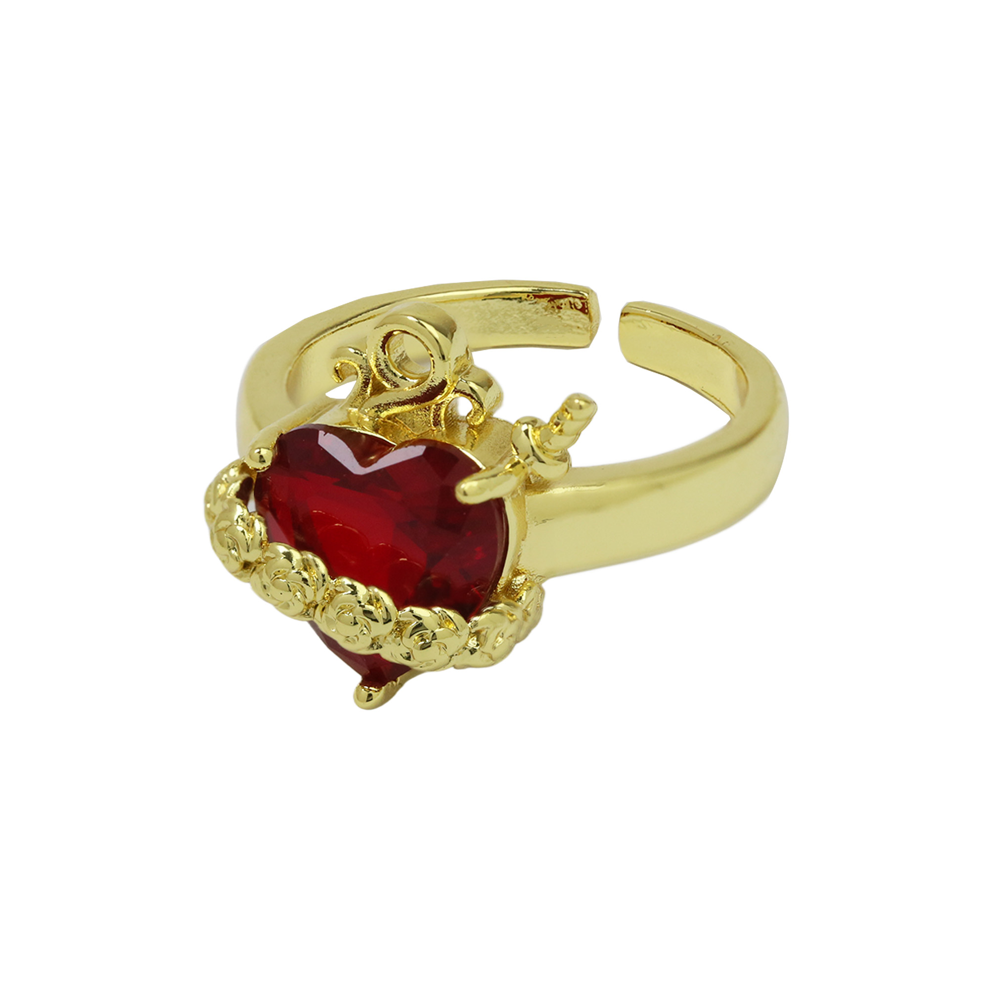 Gold Plated Heart Rings