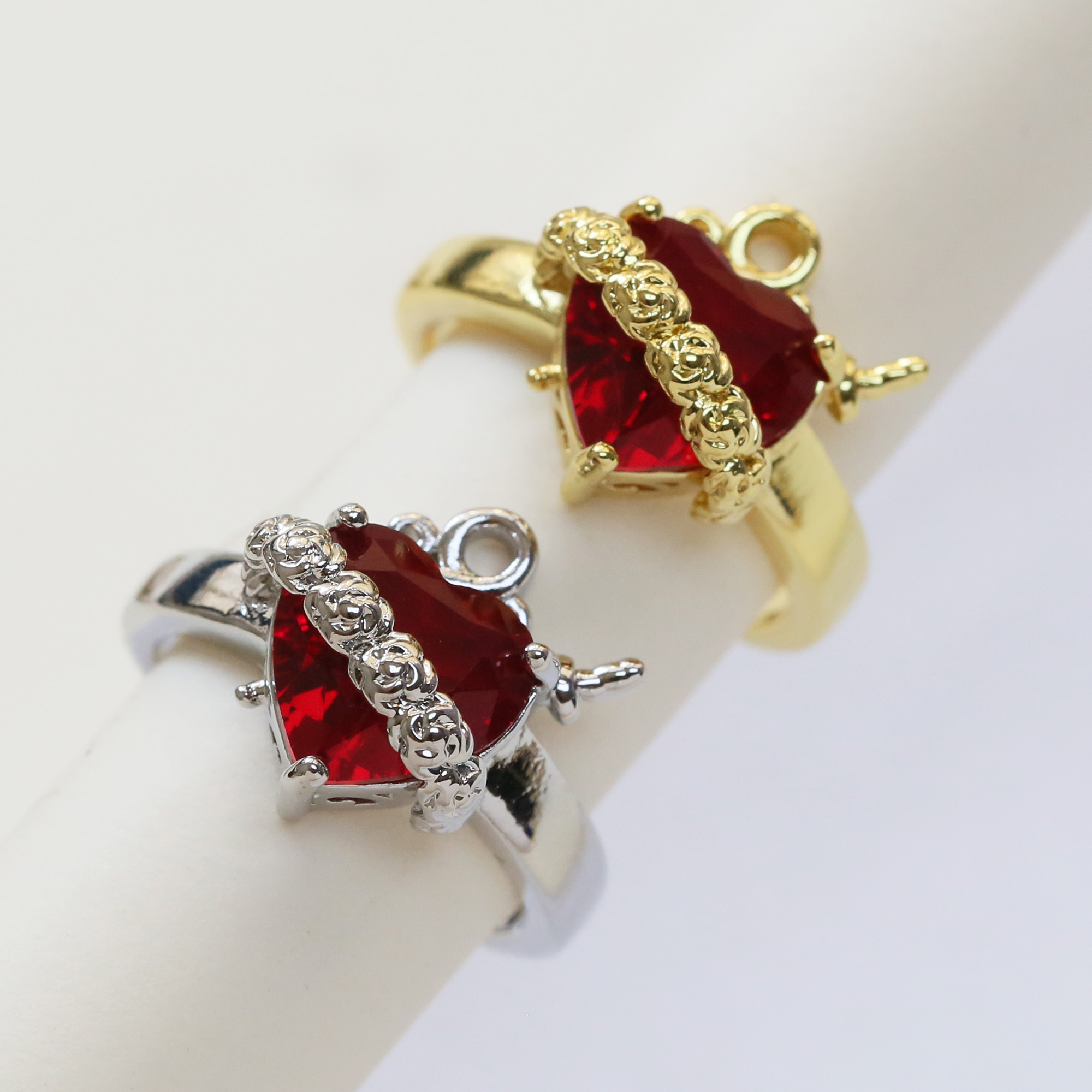Gold Plated Heart Rings