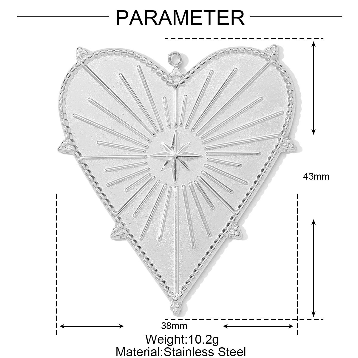 Enamel Heart Fishbone Flower Starfish Swallow Stainless Steel Charms