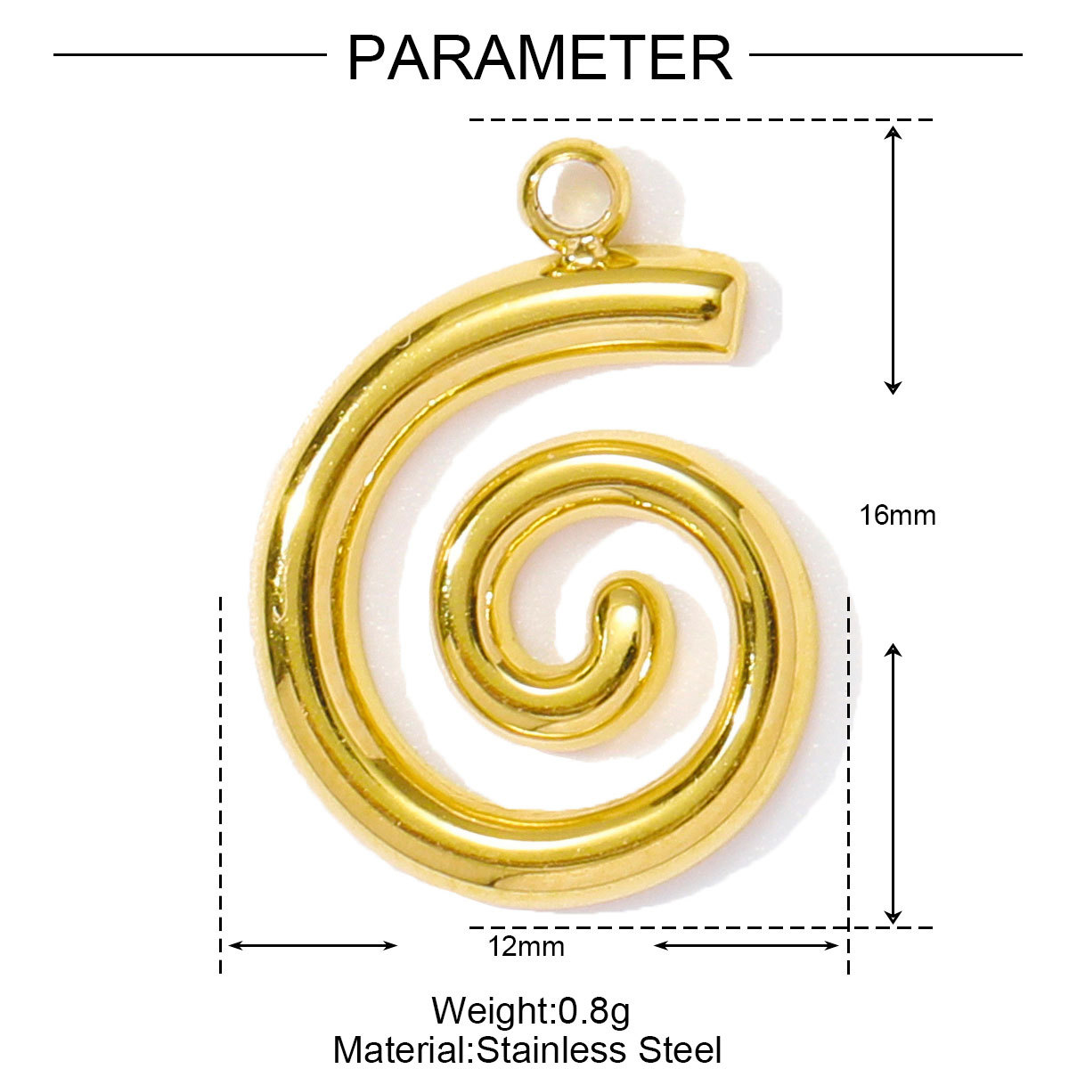 Moon Tennis Racket Eye Stainless Steel Charms