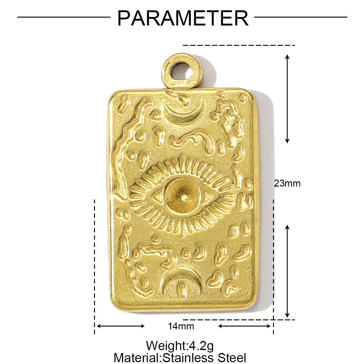 Eyes Eagle Dog Claw Stainless Steel Charms