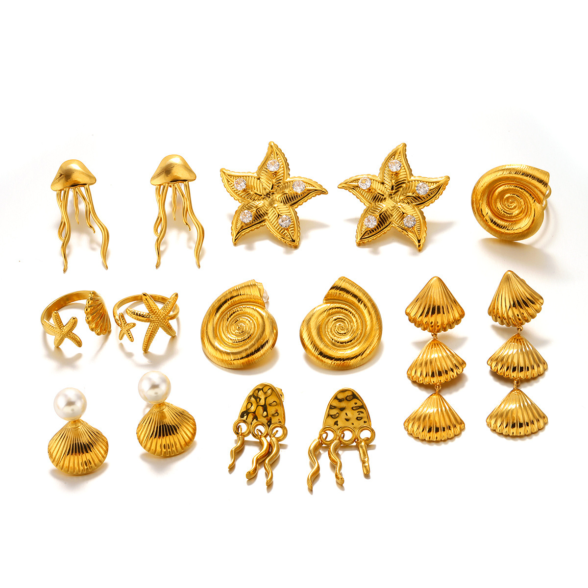 Stainless Steel Starfish Earrings