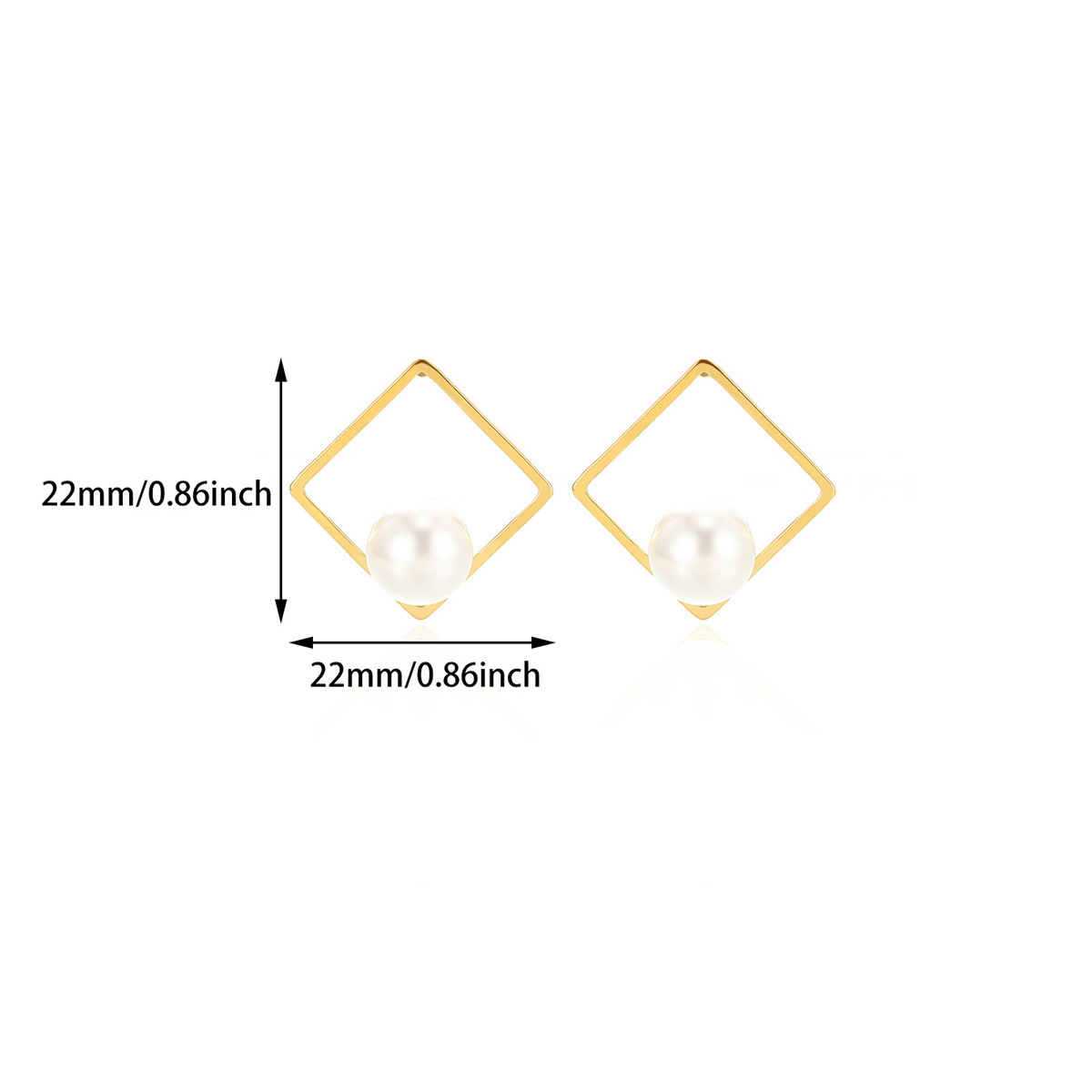 Irregular Geometry Butterfly Pearl Earrings