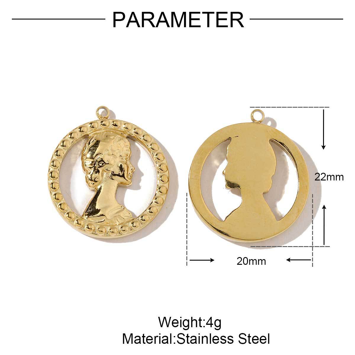 Clover Shell Smiley Life Tree Stainless Steel Charms