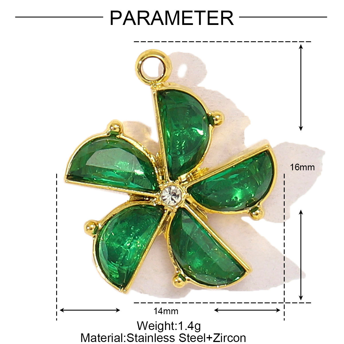 Heart Flower Butterfly Windmill Stainless Steel Charms