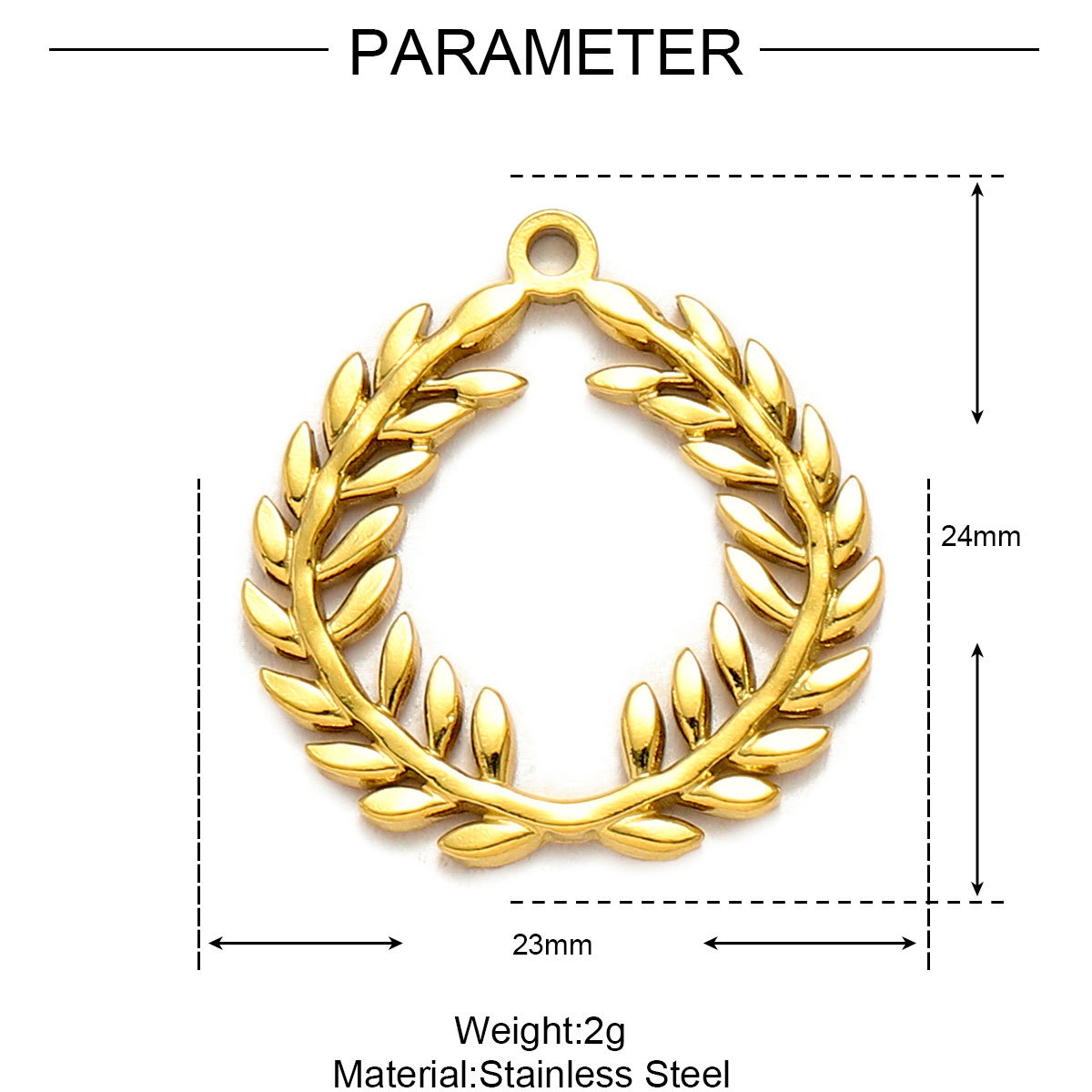 Ginkgo Leaf Daisy Sun Leaves Stainless Steel Charms