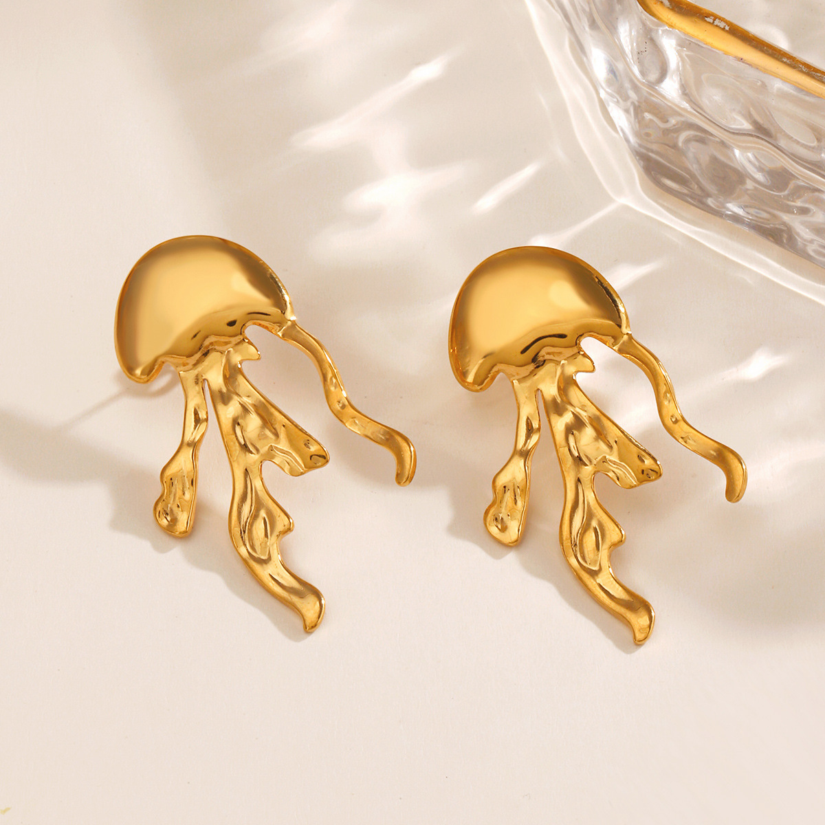 Stainless Steel Jellyfish Stud Earrings