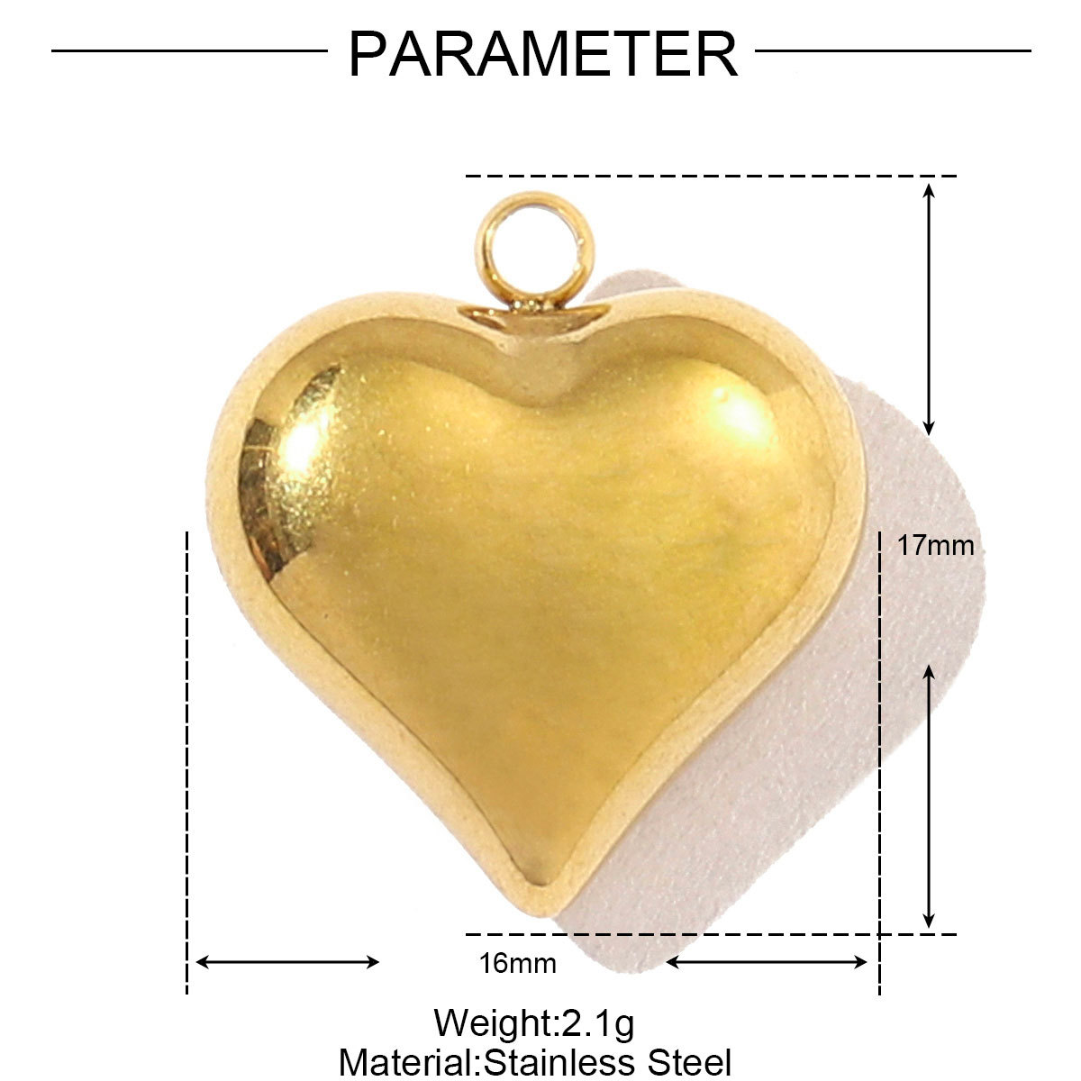 Pearl Flower Starfish Heart Stainless Steel Charms