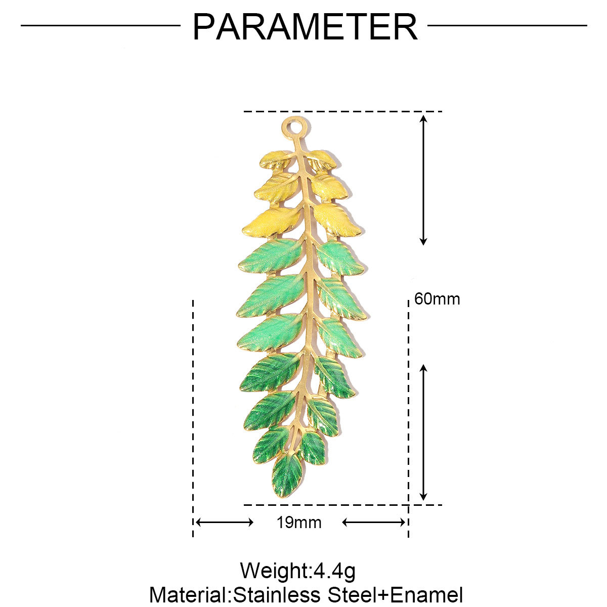 Enamel Flower Four-leaf Clover Stainless Steel Charms