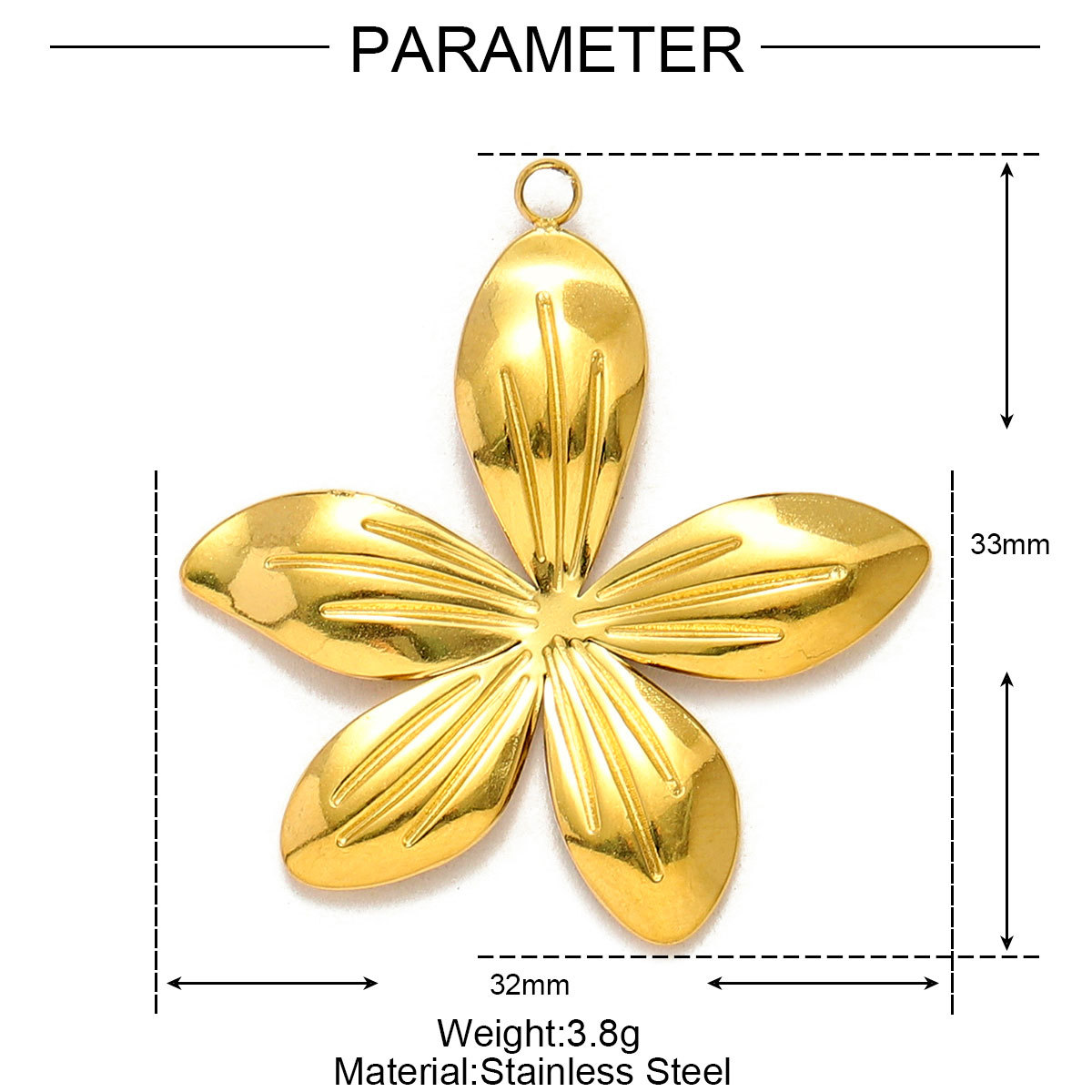 Ginkgo Leaf Daisy Sun Leaves Stainless Steel Charms