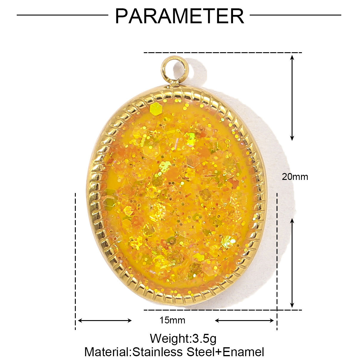 Enamel Sun Sunflower Tarot Stainless Steel Charms