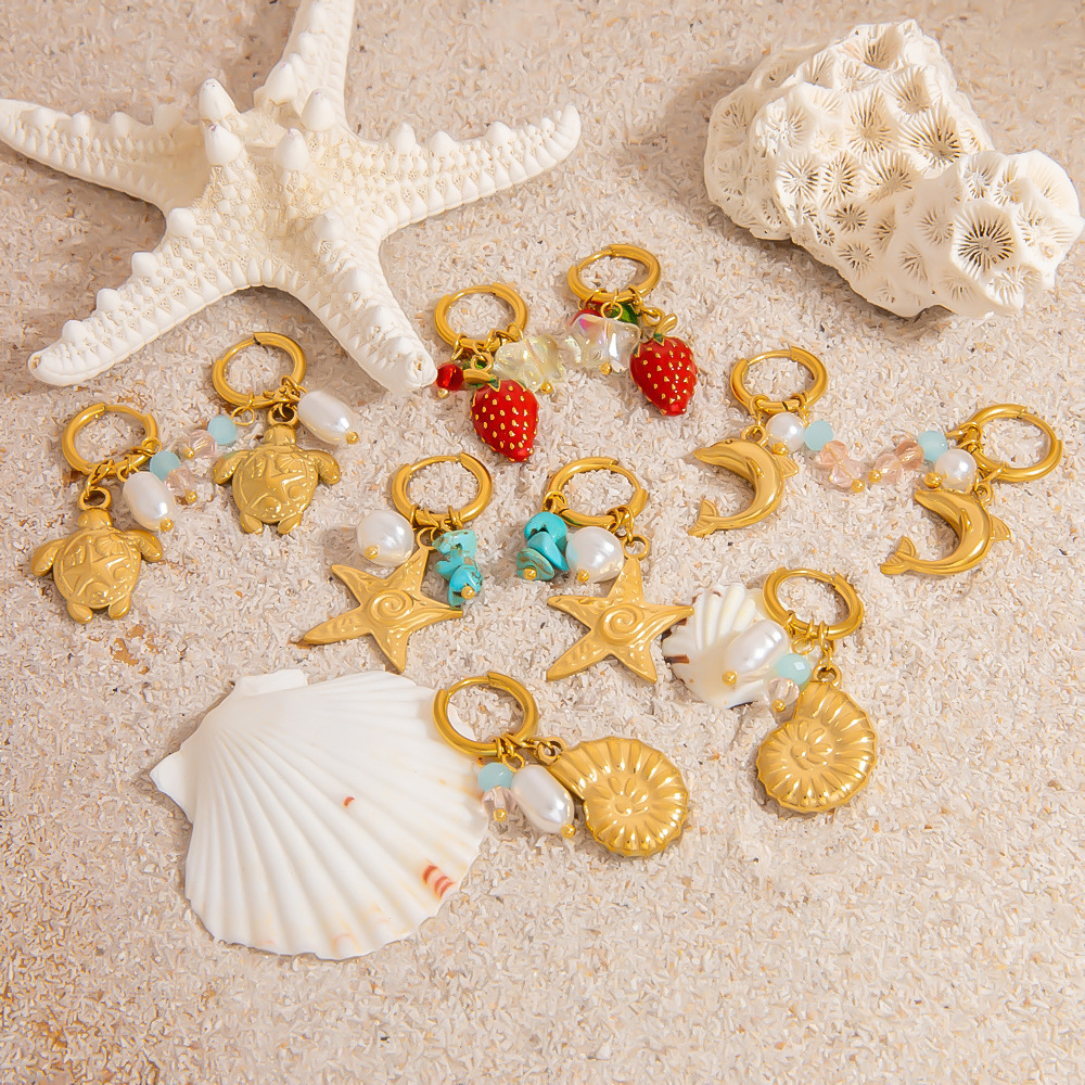 Marine Life Strawberry Earrings