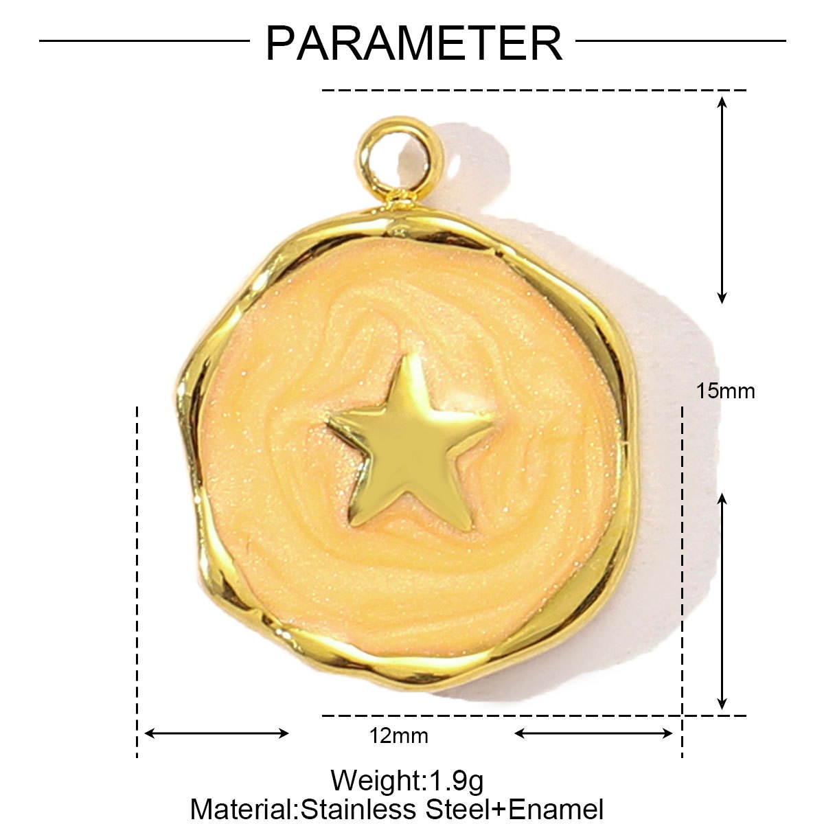 Heart Bow Key Star Moon Stainless Steel Charms