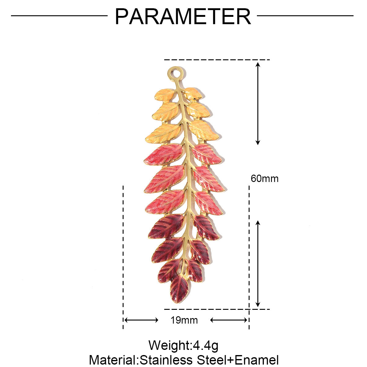 Enamel Flower Four-leaf Clover Stainless Steel Charms