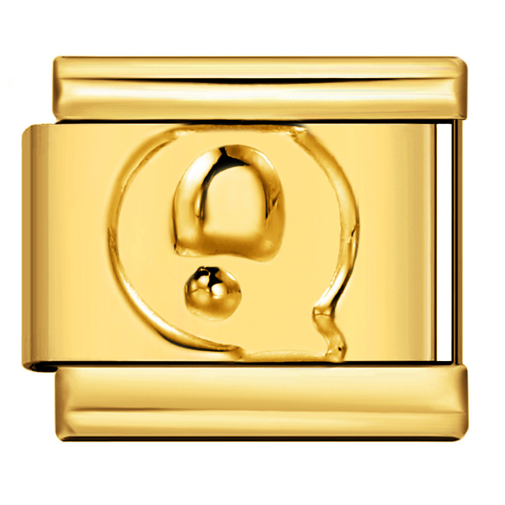 Gold Letter Italian Bracelet Stainless Steel DIY