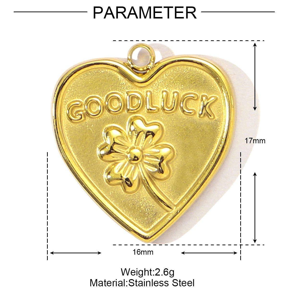 Heart Cherry Life Tree Flower Clover Stainless Steel Charms