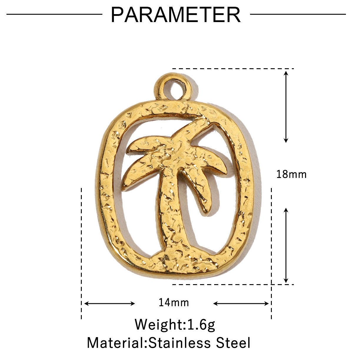 Coconut Snake Bee Crab Butterfly Stainless Steel Charms