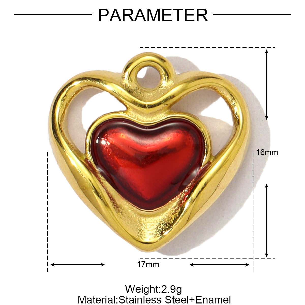 Enamel Shell Dolphin Pepper Stainless Steel Charms