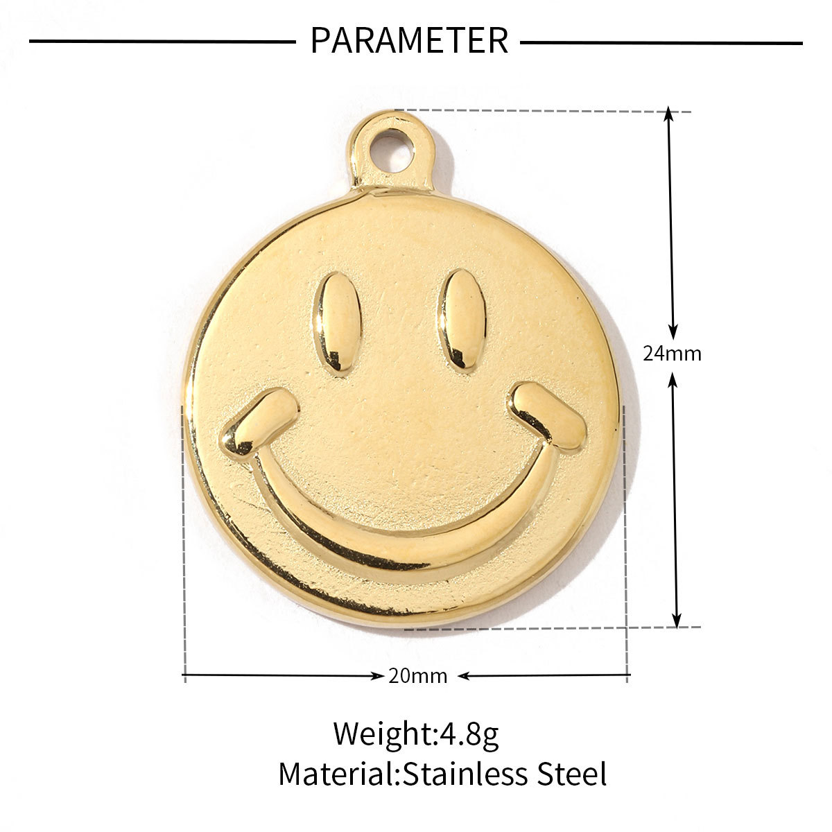 Dog Claw Snake Smiley Stainless Steel Charms