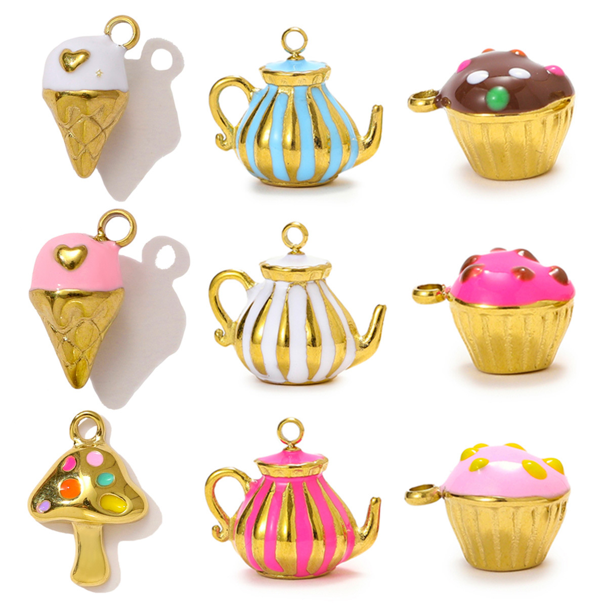 Cute Enamel Food Charms