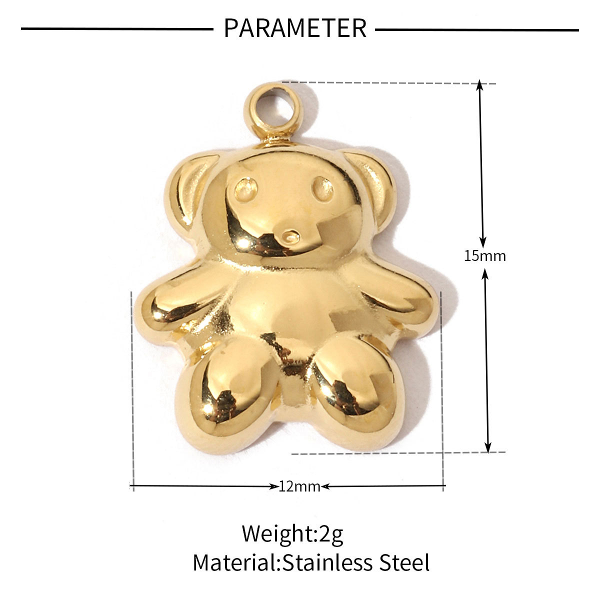 Dog Claw Snake Smiley Stainless Steel Charms