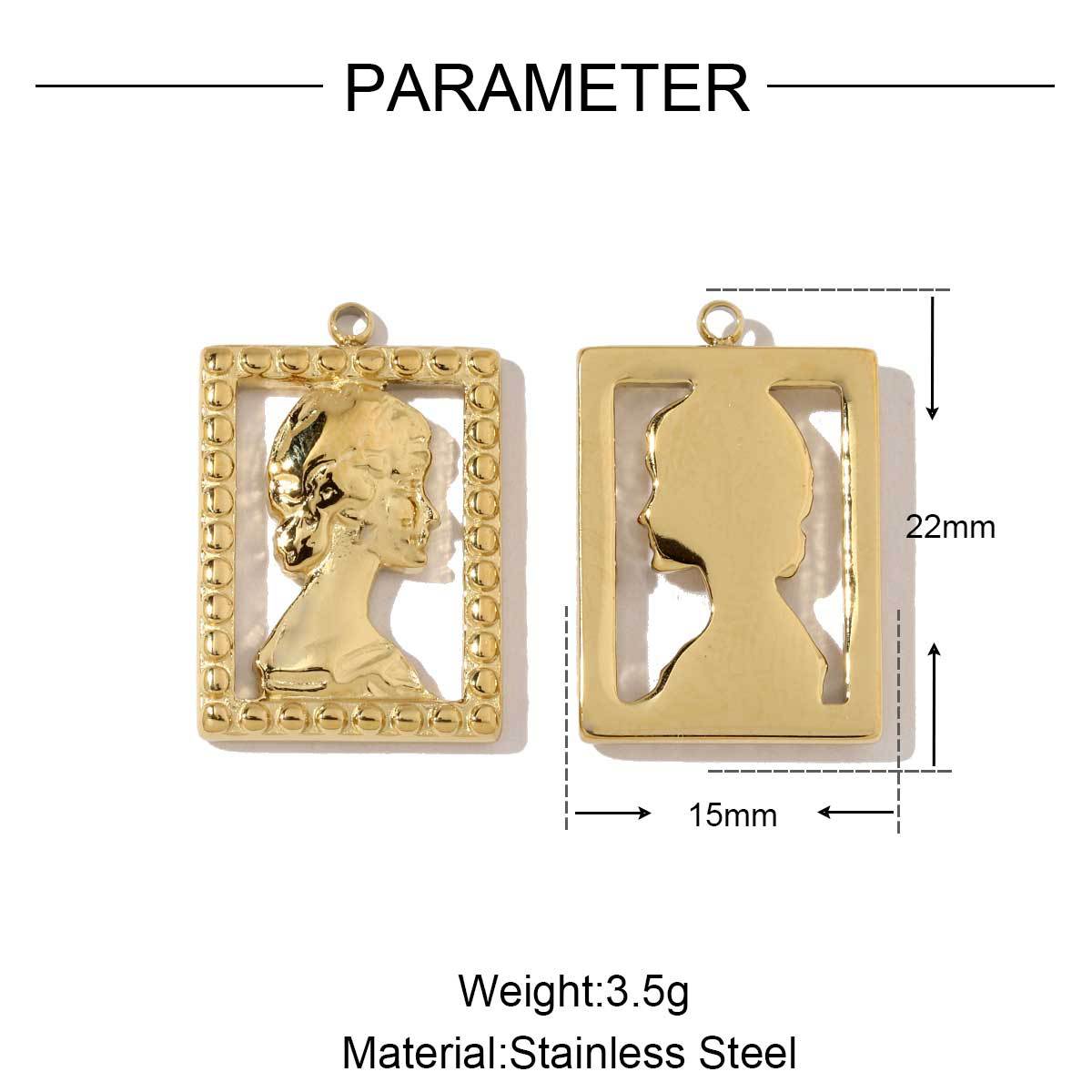 Clover Shell Smiley Life Tree Stainless Steel Charms