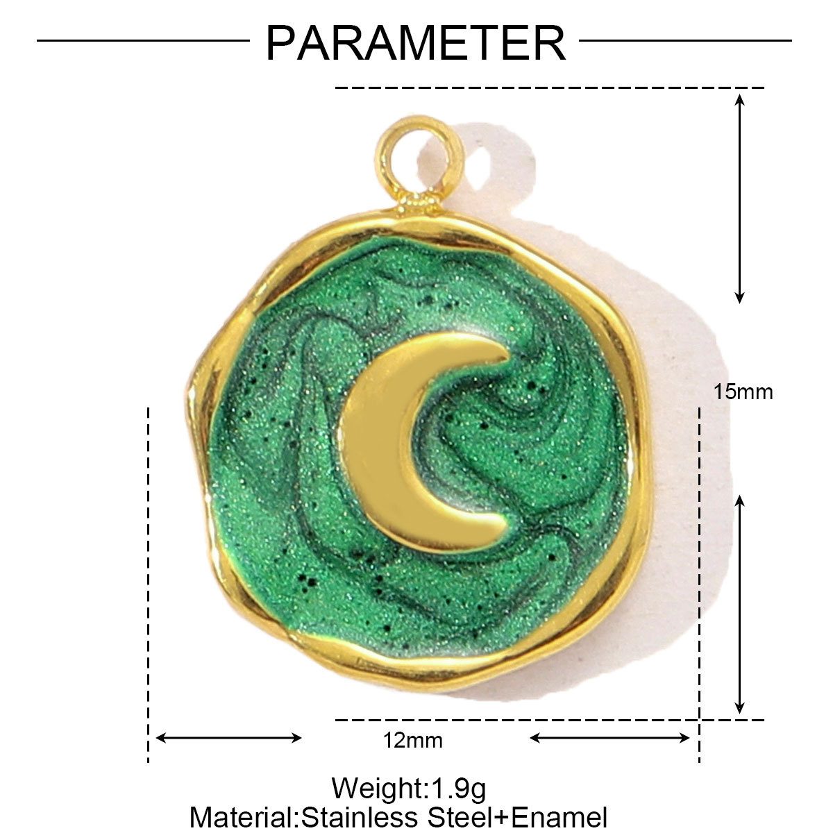 Heart Bow Key Star Moon Stainless Steel Charms