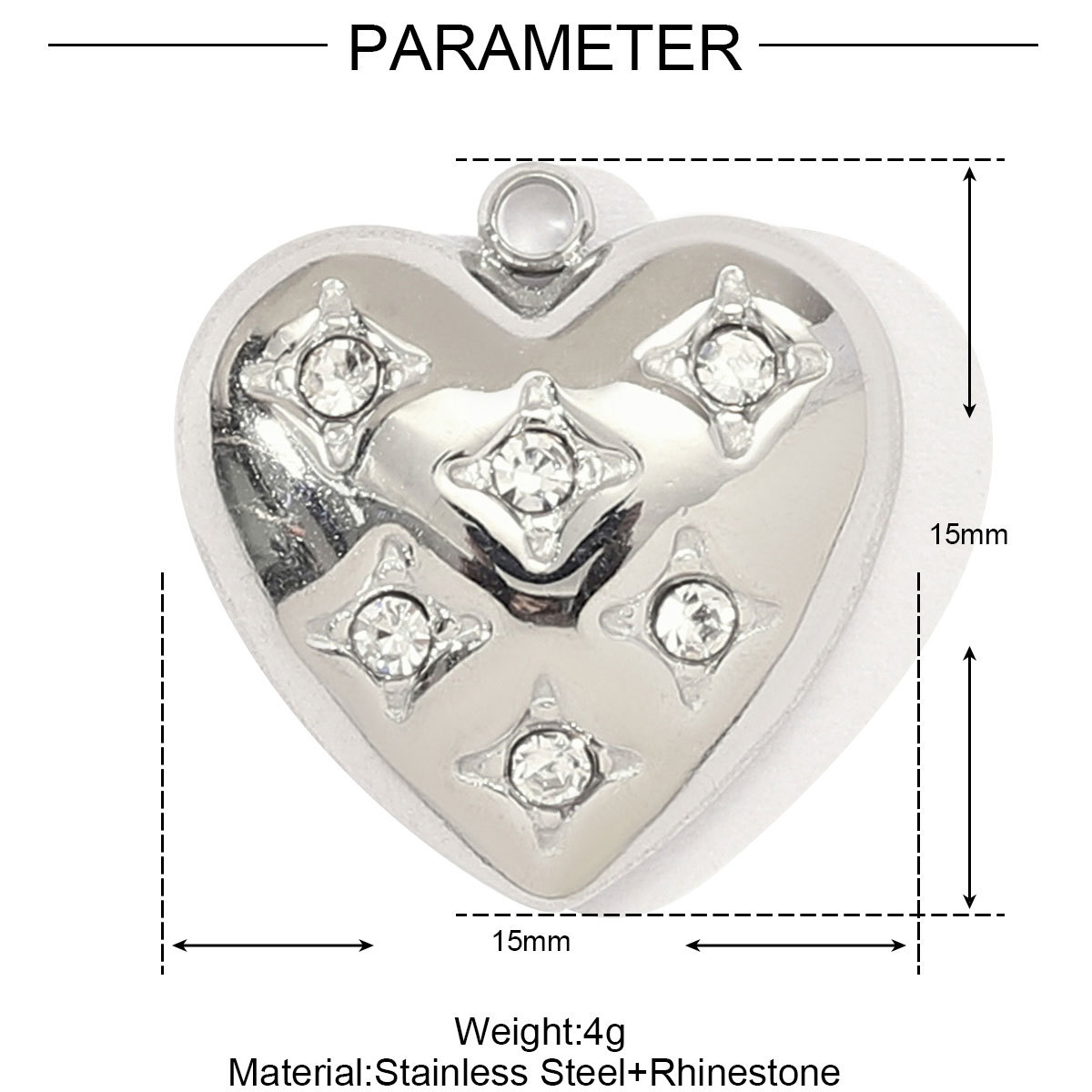 Heart Cherry Life Tree Flower Clover Stainless Steel Charms