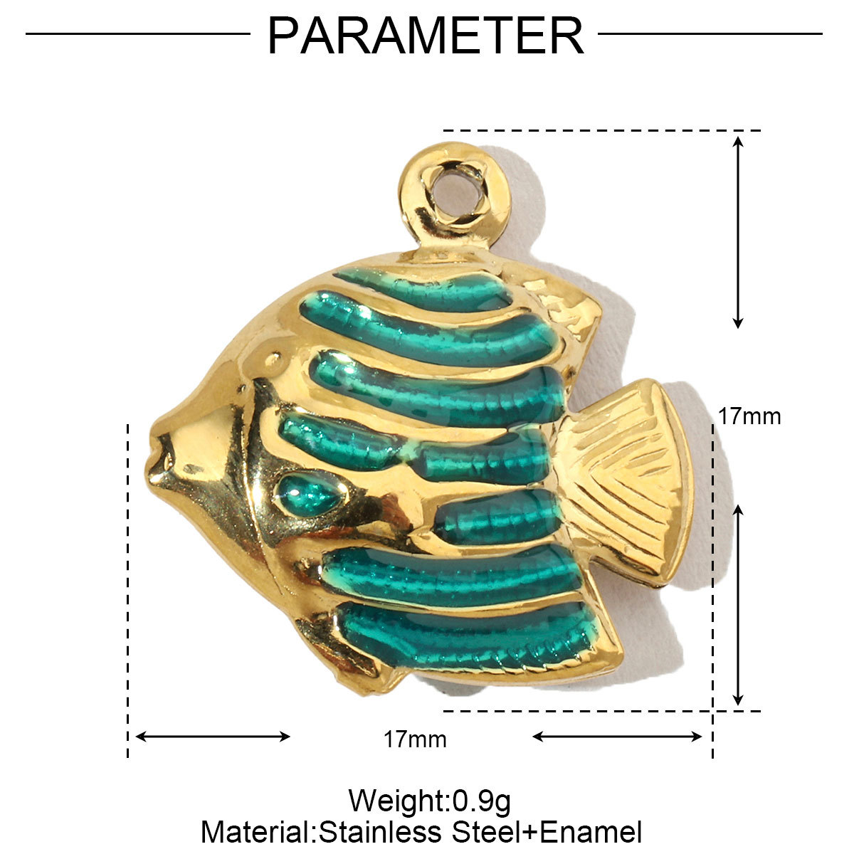 Enamel Puppy Kitten Giraffe Fish Stainless Steel Charms