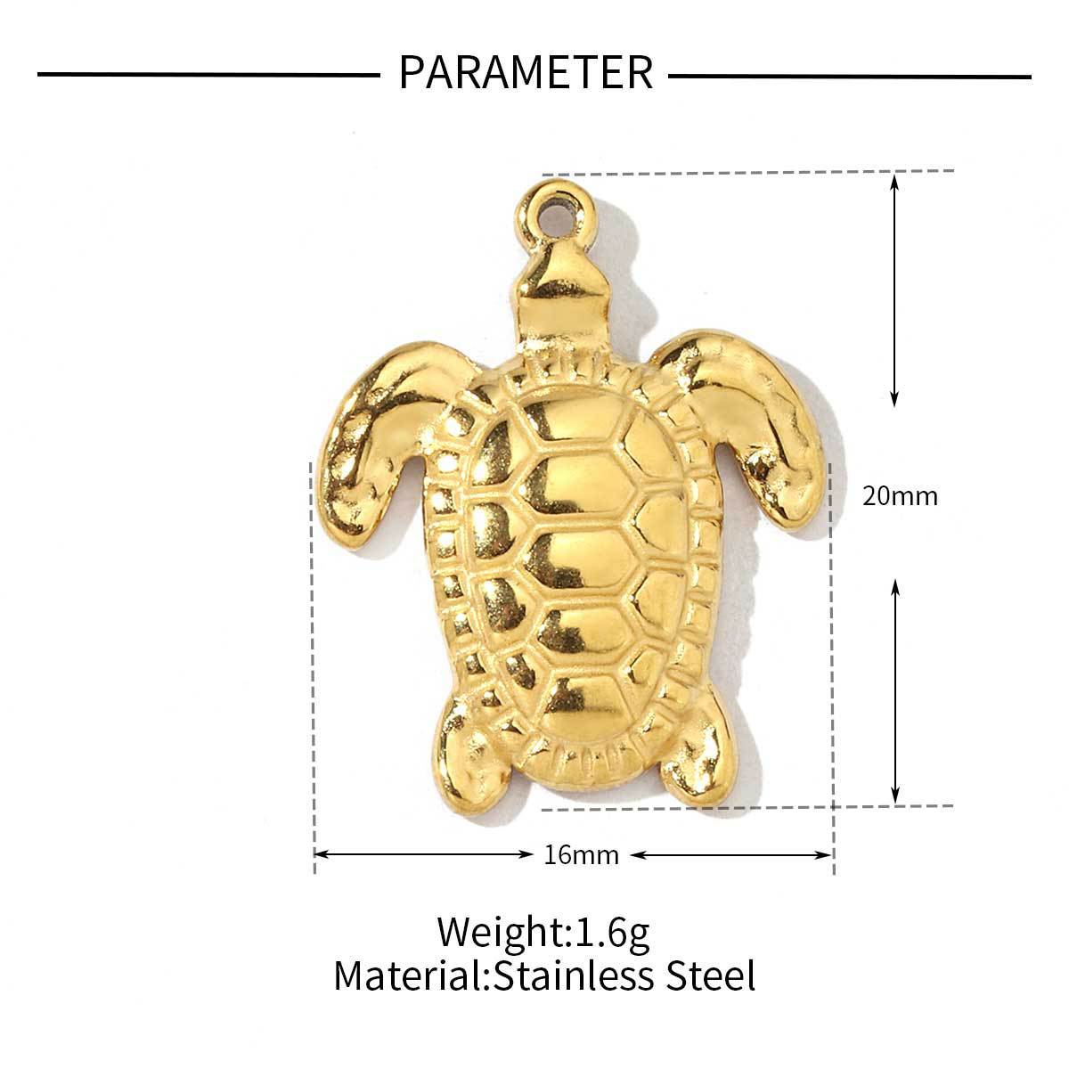 Sun Crescent Eye Stars Turtle Fish Stainless Steel Charms