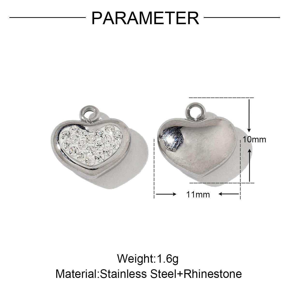 Metal Wind Heart Lock Clouds Stainless Steel Charms