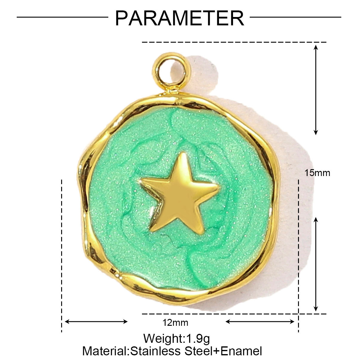 Heart Bow Key Star Moon Stainless Steel Charms