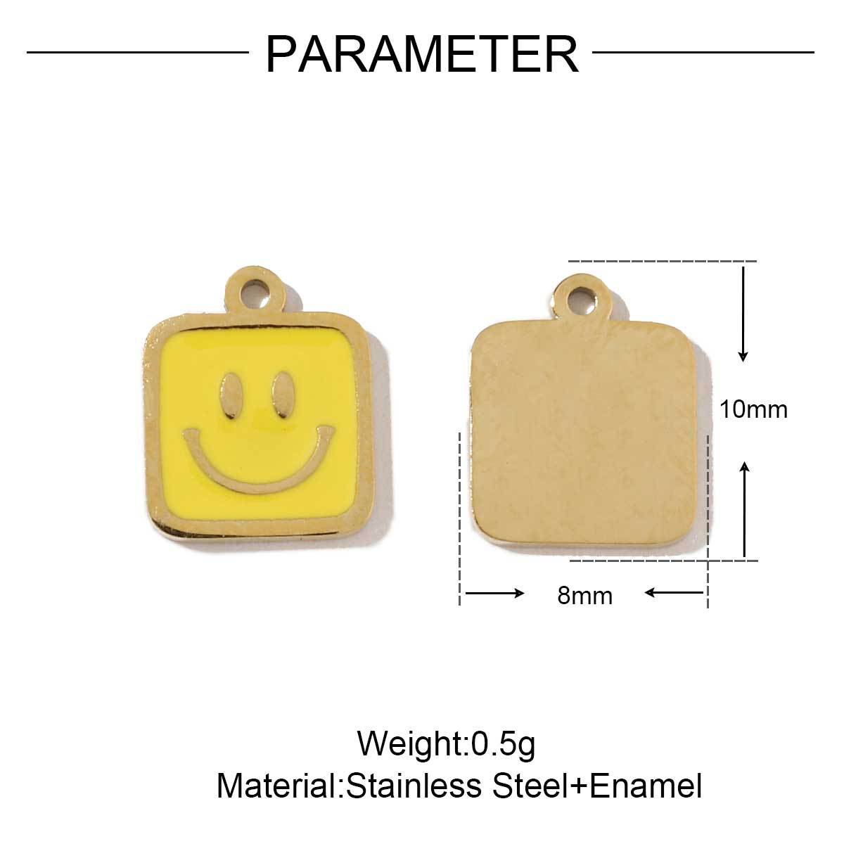 Clover Shell Smiley Life Tree Stainless Steel Charms