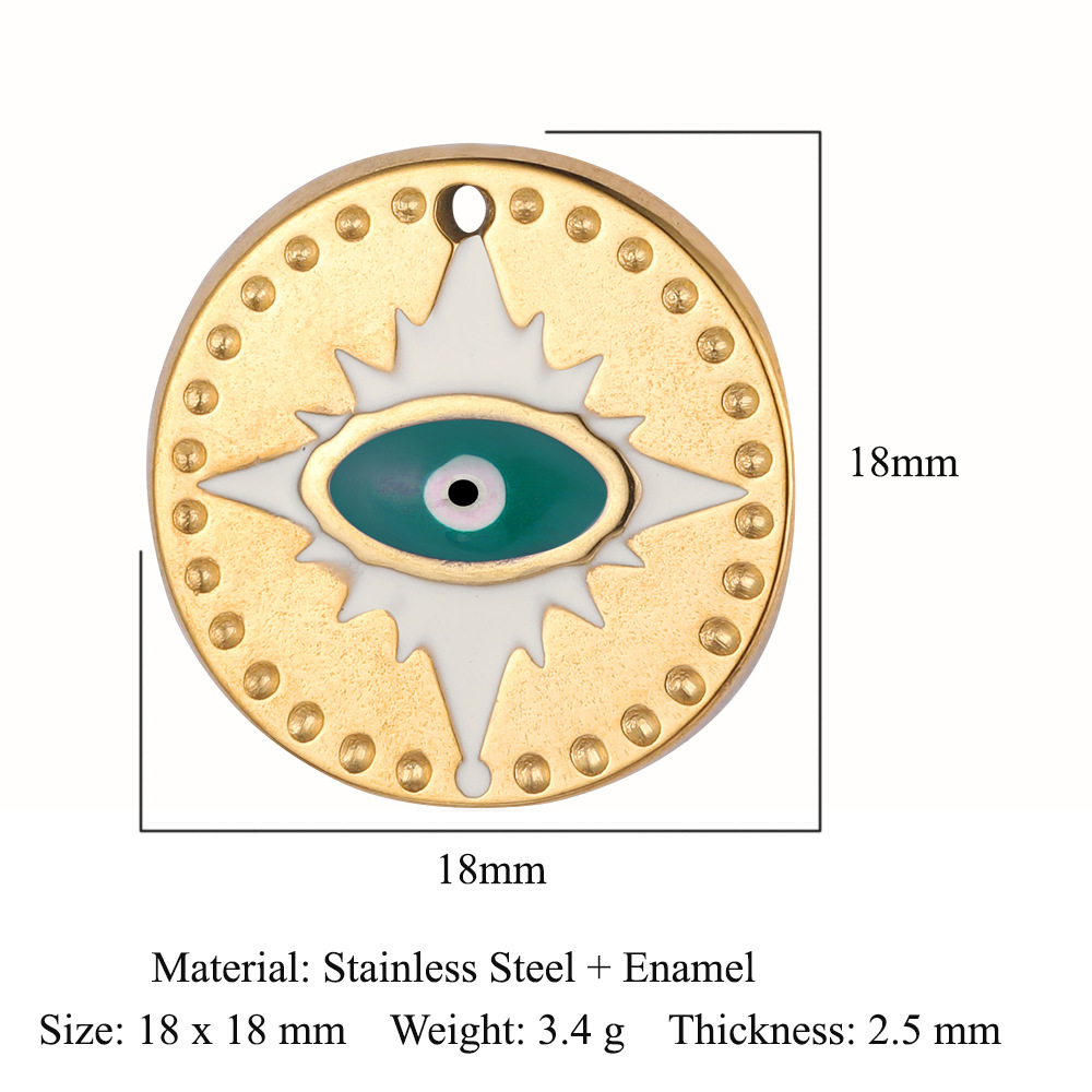 Eyes Hand Stainless Steel Charms