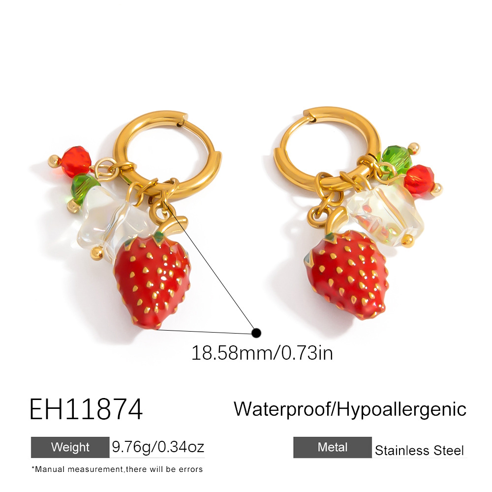 Marine Life Strawberry Earrings