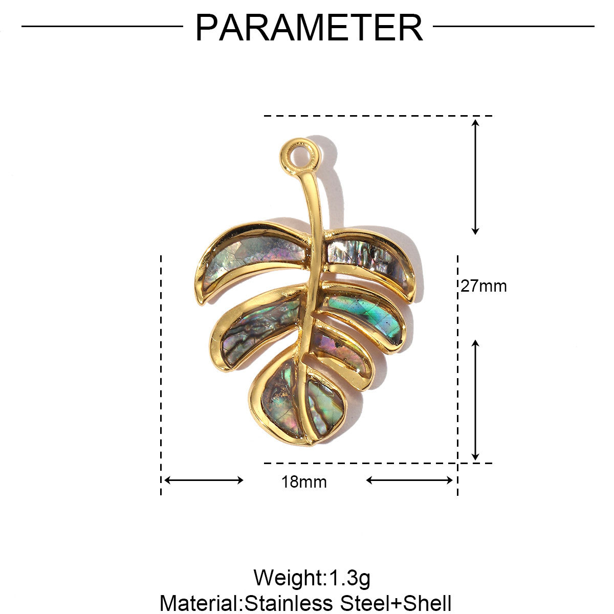 Shell Dragonfly Starfish Turtle Conch Stainless Steel Charms