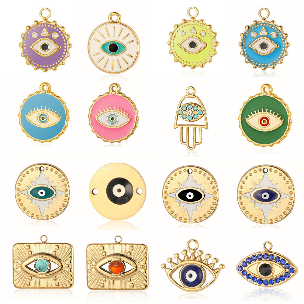 Eyes Hand Stainless Steel Charms