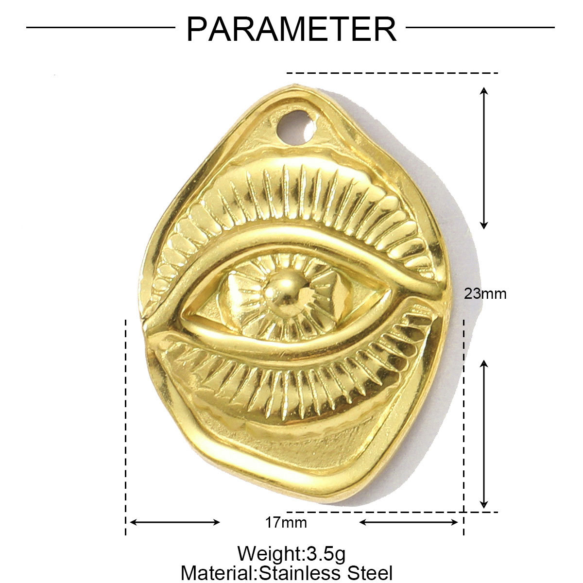 Eyes Eagle Dog Claw Stainless Steel Charms