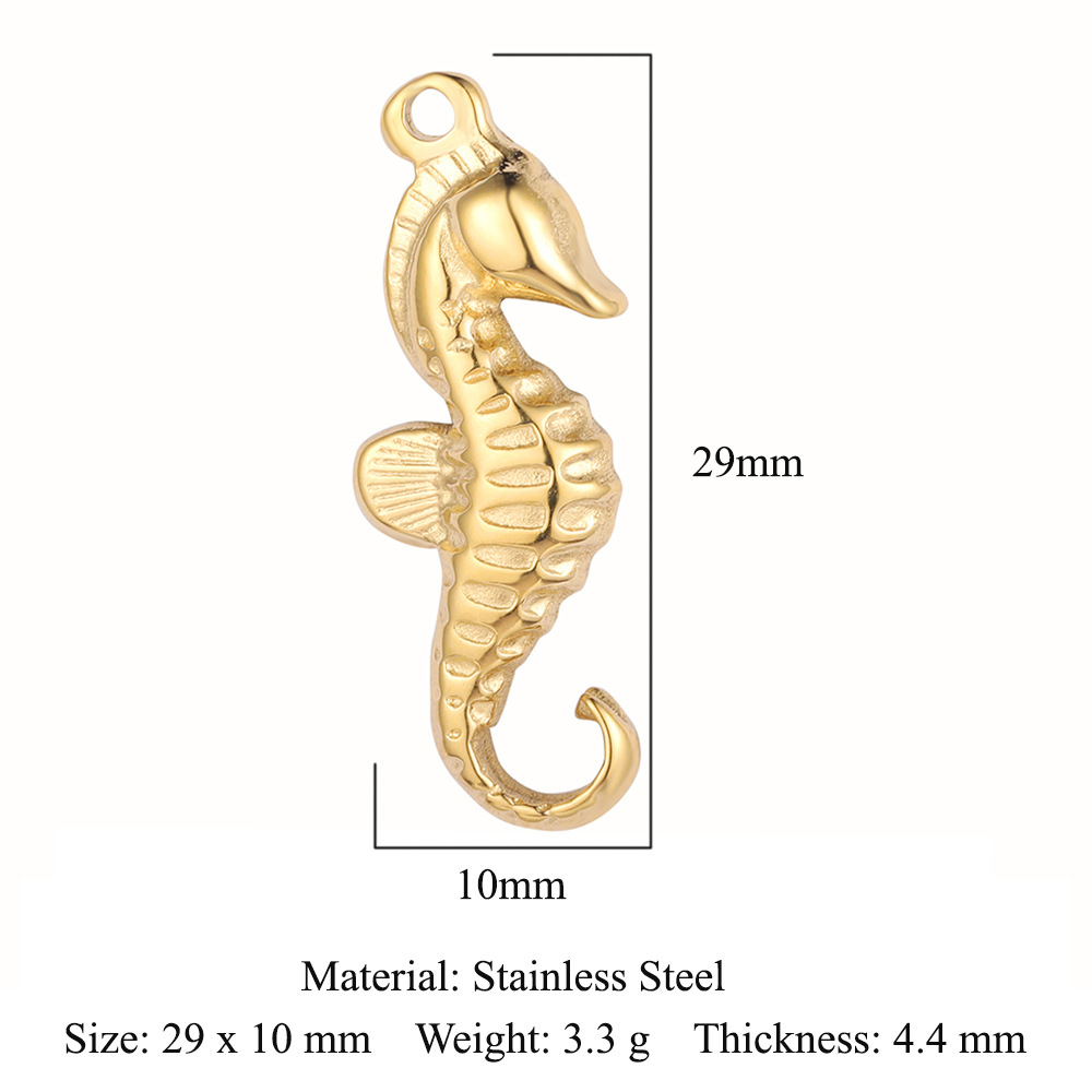 Snake Fishtail Dolphin Seahorse Stainless Steel Charms