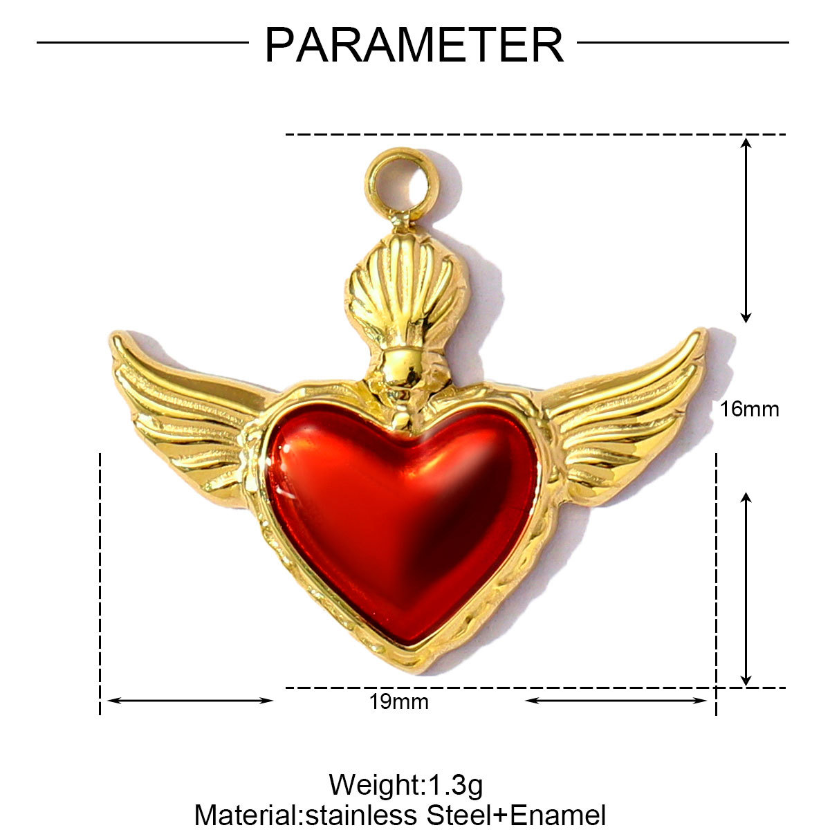 Four-leaf Clover Lotus Love Wings Stainless Steel Charms