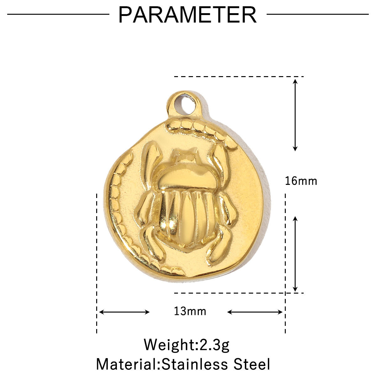 Coconut Snake Bee Crab Butterfly Stainless Steel Charms